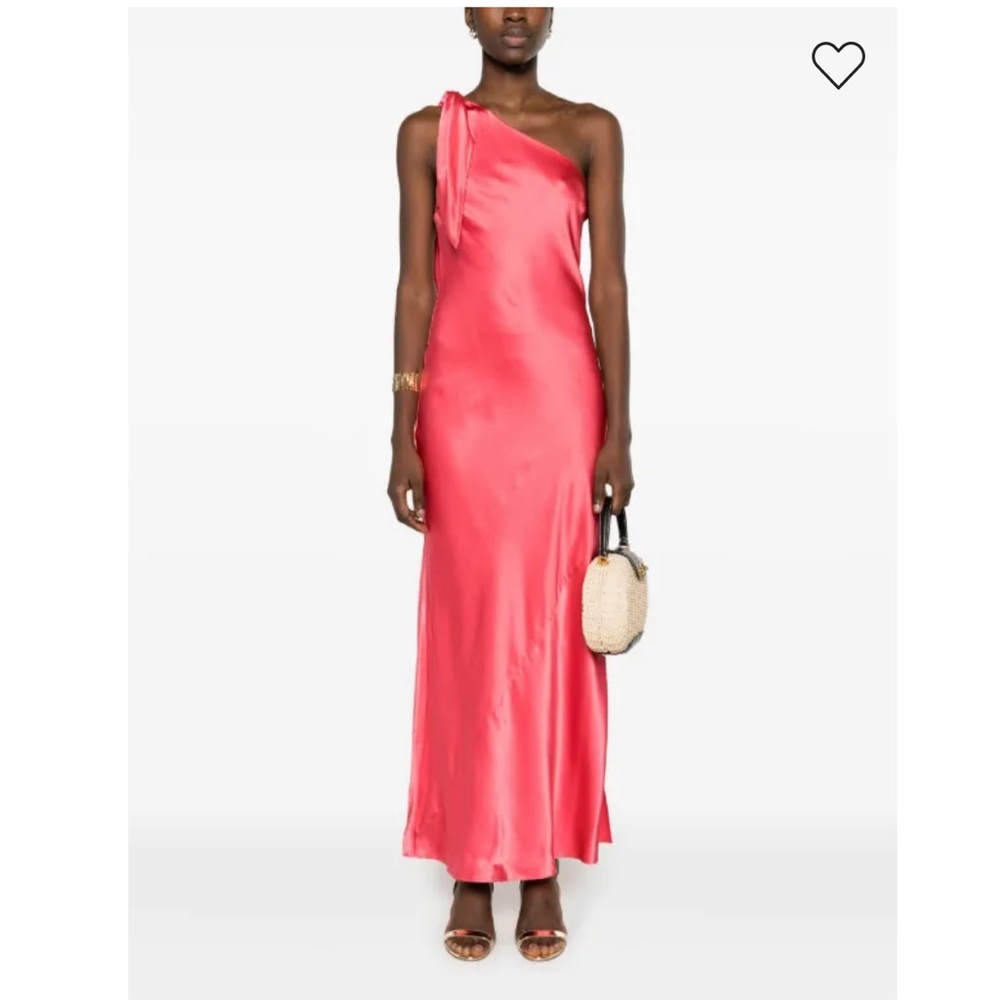 Cult Gaia Kamila One Shoulder Pink Silk Dress